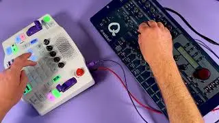 Blipblox myTRACKS playing a Waldorf Q.