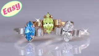 Dainty Rings With Crystals - Minimalist Jewelry Tutorial (DIY Rings)