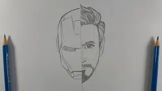 Draw Tony Stark IRONMAN 2 USING PENCIL. 'you want my property, you cant have it'.