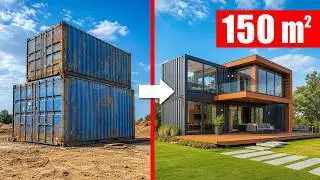 Visite d’une MAISON CONTENEUR d’Artiste de 150m2 !