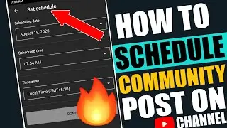 How To Schedule YouTube Community Post Using YouTube App