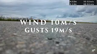 C-Fly Faith 2. Скорость ветра 10м/с. Порывы 19м/с. Wind speed  10m/s