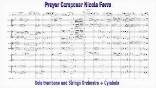 PRAYER - composer Nicola Ferro - Score Sibelius Demo for solo Trombone and Strings Orchestra