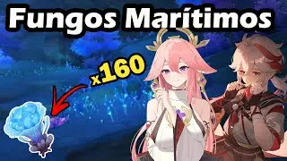 Rota de farm Fungos Marítimos [ Sea Ganoderma ] - Genshin Impact