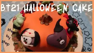 BT21 HALLOWEEN CAKE | HOW TO MAKE