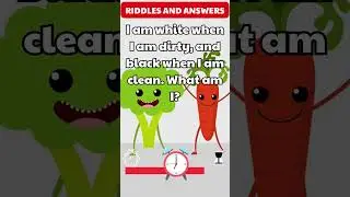 Riddles: I am white when I am dirty, and black when I am clean. What am I?  #riddles