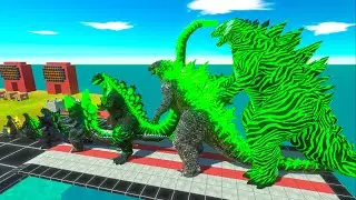 EVOLUTION of TIGER GODZILLA 2014 POISON Size Comparison VS Team TITANUS RED + Mechagodzilla 2021