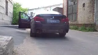 Тюнинг выхлопной системы BMW 535 F10 2016 года. Злые отстрелы