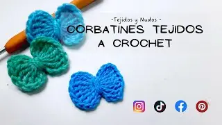 Crochet bow tie || Applique bow tie || 2D
