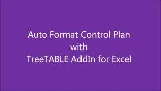 Auto Format Control Plan (FMEA, DRBFM..) with TreeTABLE AddIn