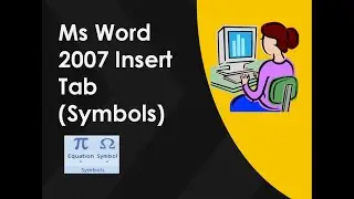 MS Word 2007 Insert Tab (Symbols) | In hindi |