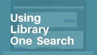 Using Library One Search