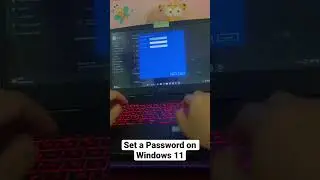 How to Setup Password on Windows 11/ Windows 11 Sign in Password #short