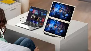 TUTT S7 Portable Monitor – 16” FHD Dual Screen Extender for Laptops HDMI USB-C + H5 Cable 