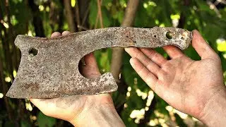 Old Rusty Meat Cleaver Restoration