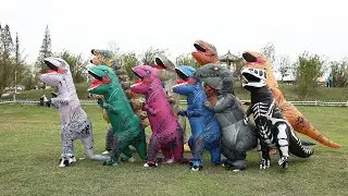 How to wear inflatable dinosaur costume| How does inflatable costume work