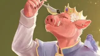 A Peaceful Technoblade -- Painting Process