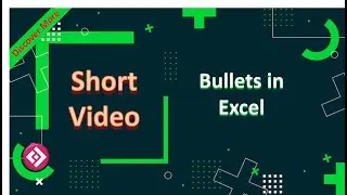 excel tips and tricks | bullets in excel | excel shorts | excel short videos | 