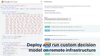 Deploy and run custom decision model