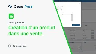 Gestion commerciale - Création d'un produit dans une vente