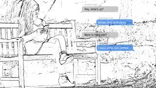 Animation Test: Sketch Effect & Text Message Scrolling - After Effects