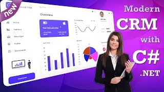 New Modern CRM Dashboard using Visual Studio C# .NET with source code  #dotnet #csharp #ui