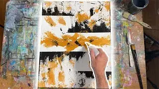 AMAZING Acrylic Gold Painting With Thick Texture!