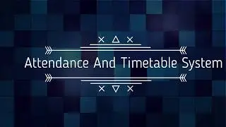 Attendance And Timetable System in java