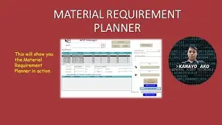 MATERIAL REQUIREMENT PLANNER