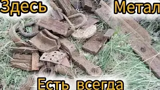МЕТАЛЛОКОП С ОДНОЙ РУКОЙ.НАШËЛ ЗАЧËТНОЕ МЕСТО, ГДЕ МНОГО МЕТАЛЛА, ТЕПЕРЬ ВЫВОЖУ