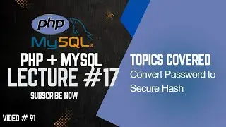 Convert Password to Secure Hash in PHP | password_hash() Tutorial for Beginners