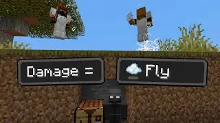 Minecraft Manhunt, But DAMAGE Makes Us FLY..