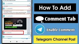 How To Add Comment Button In telegram Posts | How To Enable Comment Option In Telegram Channel Posts