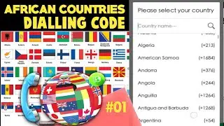 All Country code। African Countries dialling code। Guess country code#01