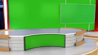 3D virtual studio set green screen background | No Copyright Free Download