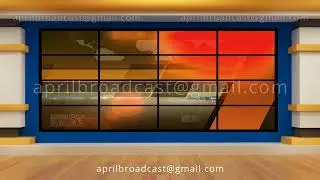 News TV Studio Set 74 - Virtual Green Screen Background Loop