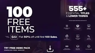 Free 100 Titles + 555 Essential Titles and Lower Thirds Pack | Urdu & Hindi