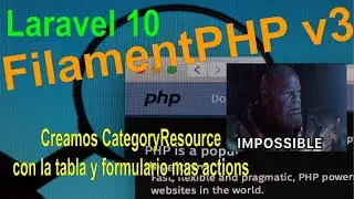 15.- Category Resource - Filamentphp v3 Laravel v10, Tabla y Formulario
