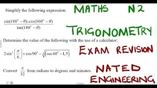 Mathematics N2 Trigonometry Exam 2 August 2014 