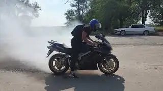 honda burning rubber