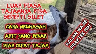 ARIT RUMPUT TAJAMNYA LUAR BIASA •• cara mengasah arit rumput biar tajam