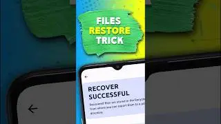 Restore Deleted Files in Mobile #shorts #shortsvideo #yt #shortvideo