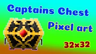 Drawing Captains Chest in Pixel Art.