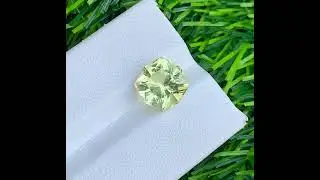 Lemon Quartz from Brazil, 3.70 Carats Fancy Shape, Loose Lemon Quartz