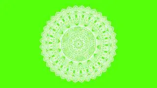 Abstract mandala art green screen  || green screen animated mandala design