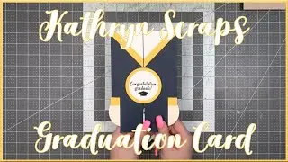 5 1/2"x8 1/2" Graduation Card | Paper Piecing Robe | Kathryn Scraps Live