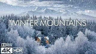 MAJESTIC WINTER MOUNTAINS 4K ❄️ The Most Beautiful Snowfall - Cinematic Nature Film