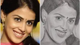 Genelia Deshmukh Sketch #geneliadeshmukh #geneliadsouza #riteishdeshmukh