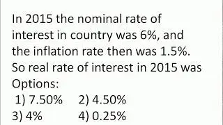 Computation of Real Rate of Interest