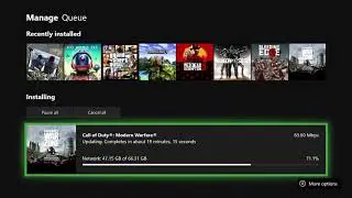 Downloading 66GB Modern Warfare Update at 1000 Mbps